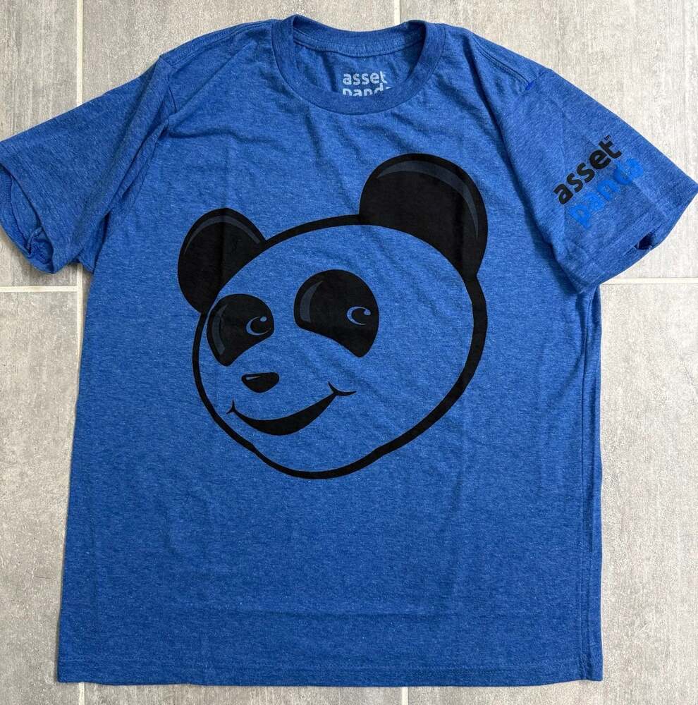 Assest Panda TShirt Blue Youth XL